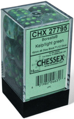 Chessex - Borealis Kelp/Light Green Luminary 12D6 - CHX27795